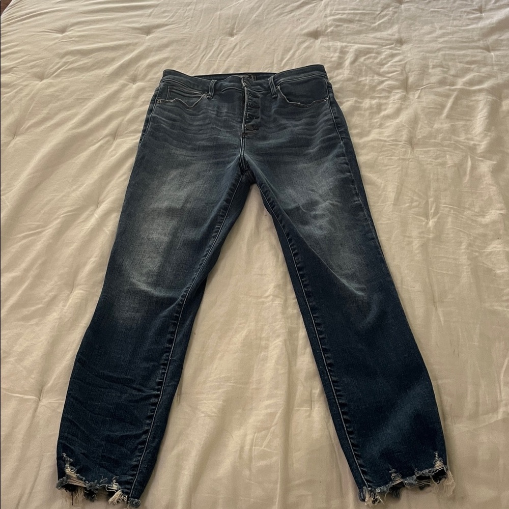 Distressed Dark Wash Jeans